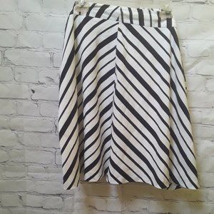 Plus Size Skirt -White and Blue-